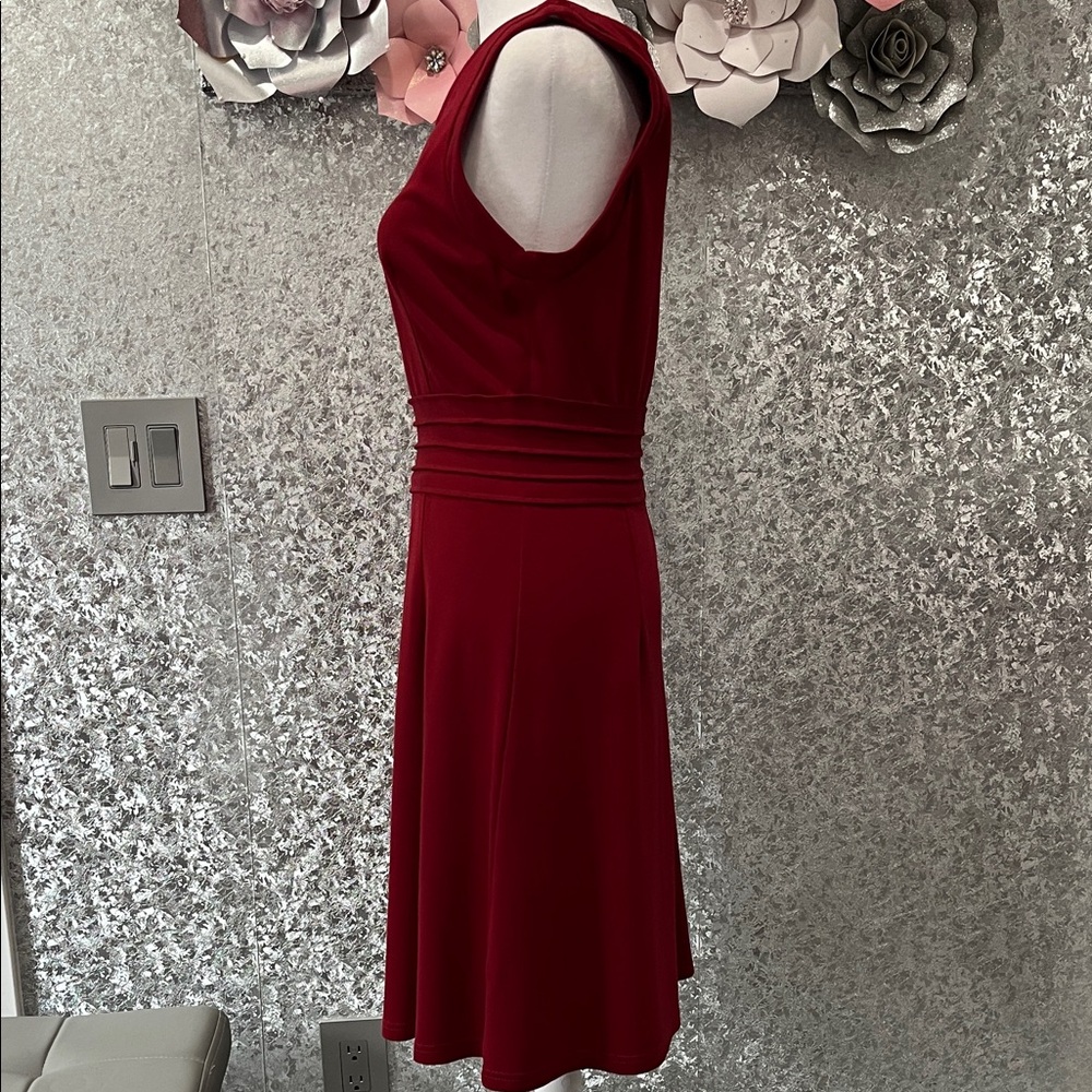 41 Hawthorn Rich Red Burgundy Midi Dress Size Medium - Picture 5 of 6